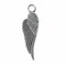 Wing Charm 29x8.5mm Pewter Antique Silver Plated (Package of 1)
